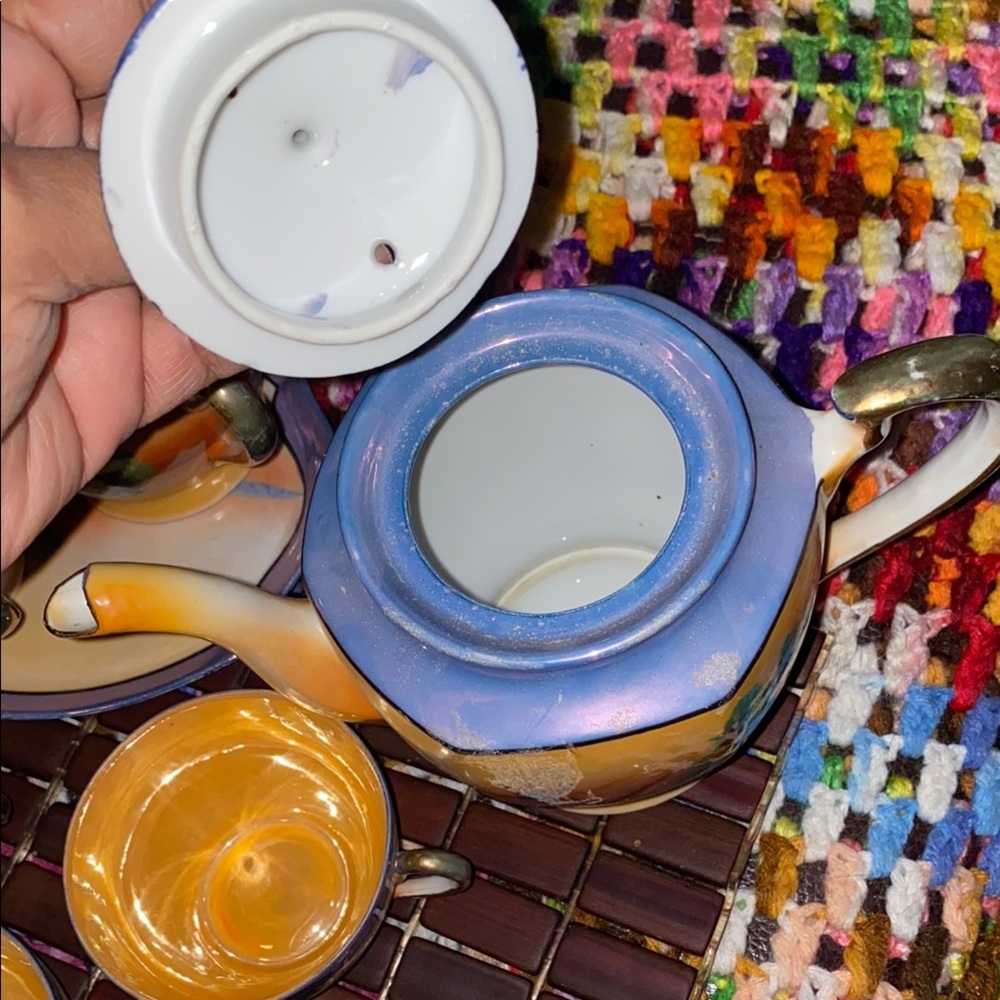 BX46 Vintage 23pc Unique TT Takito Japan Colorful Tea Set Hand painted - Picture 4 of 13